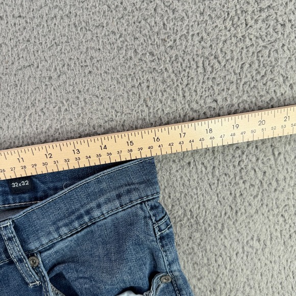 BKE Jake Straight Jeans Mens 32x32 Blue Medium Wash Distressed NIce Fade - Picture 7 of 12